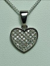 Silver Heart Cubic Zirconia