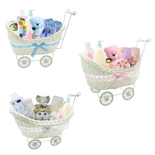 Wicker hamper pram basket - wicker,