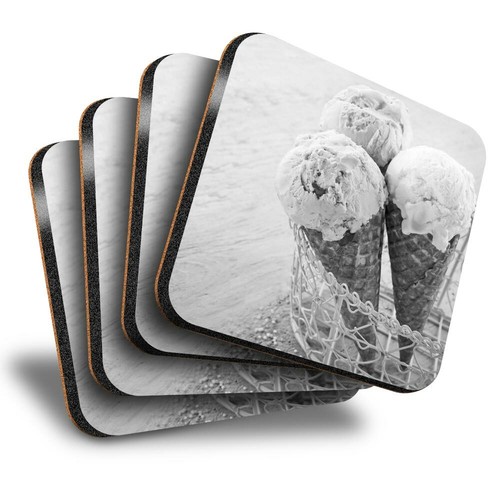 Set square coasters bw - set,