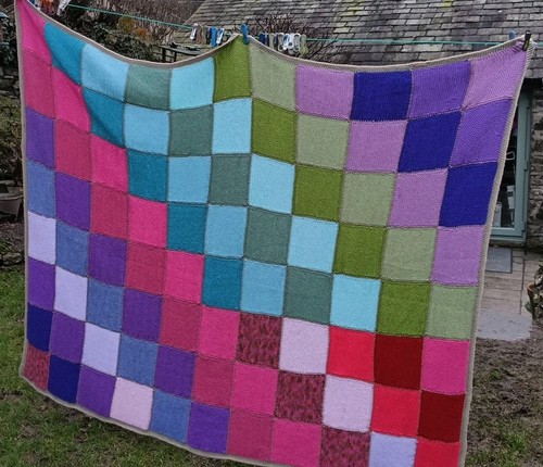 Hand knitted multi coloured - knitted,
