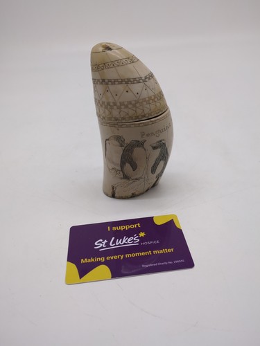 Vintage faux scrimshaw whale - vintage,