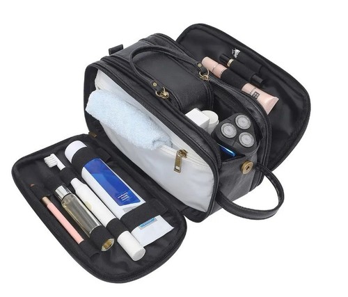 Leather toiletry bag for - leather,