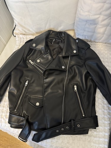 Zara black faux leather - zara,