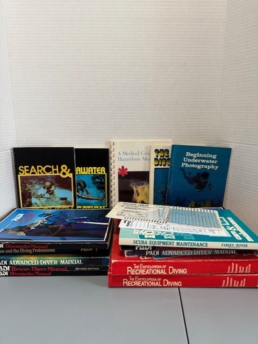 Vintage scuba books - scuba, lot
