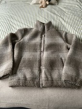 Mens M&S Beige Check Fleece
