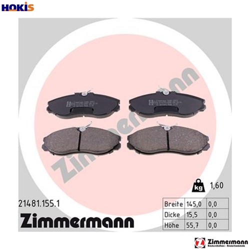 Brake pad set disc - set,
