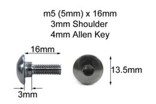 2x Triumph Sprint Daytona TT600 m5x16mm Stainless Fairing Bolts + 3mm Shoulder 
