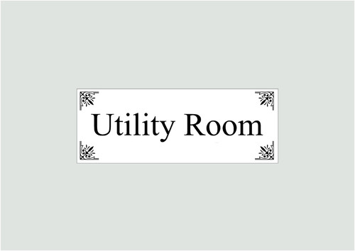 Utility room sign self - utility,