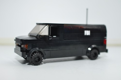 Custom fbi black transport van - fbi,