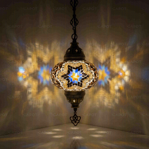 Blue star turkish mosaic - star,