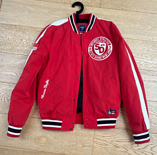 Superdry men red varsity - men's,
