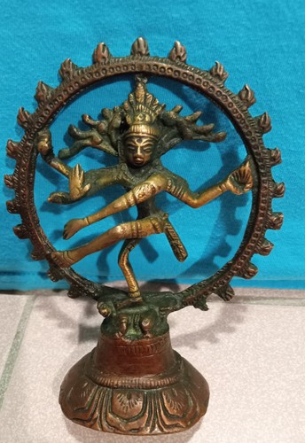 Vintage shiva hindu god bronze - vintage,