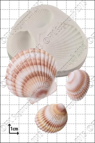 Silicone mould large shells - silicone, |