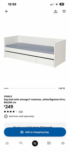 Ikea vihals daybed white - vihals,
