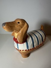 Ceramic Dachshund Butter Dish