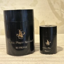 Vintage JPS - John Player Special - Black Cylinder Cigarette & Rare Match Box