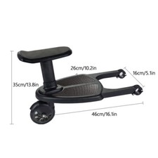 Baby Stroller Step Board Stand Toddler Buggy Wheeled Pushchair Connector W/Seat