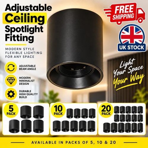 Black gu10 ceiling spotlight - gu10,