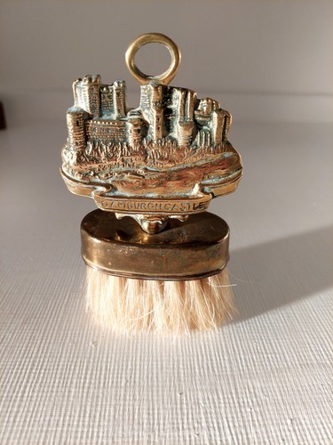 Vintage brass crumb brush - brass,