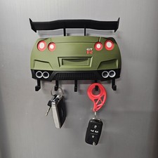Nissan GTR R35 Inspired Custom Wall Mounted Key Hanger - Green
