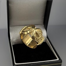 Big 9ct Gold on Silver Men's