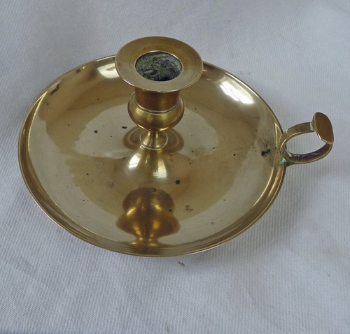Vintage brass chamber stick - vintage,