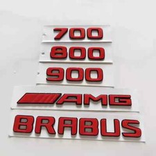 Dark Red ABS Car Emblem for Mercedes Benz AMG Brabus 700 800 900 Trunk Sticker