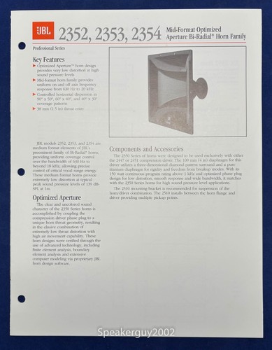 Original jbl spec - spec,