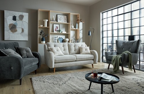 Grey modern high - modern, fabric