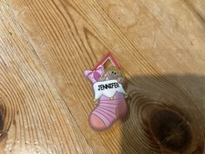 Children’s Name Stockings For Fireplace Or Hanging Decoration “Jennifer” Dark