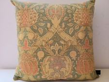 William Morris& Co Granada Green & Gold Designer Velvet Cushion Cover Sanderson