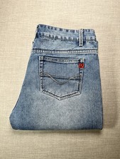 Duke Seattle Blue Denim Zip Jeans Bootcut Men’s 34S W34/L29 [214]