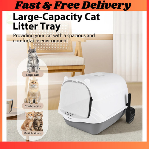 Large hooded cat - large, tray