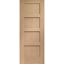 Internal oak panel shaker - oak, 4-panel