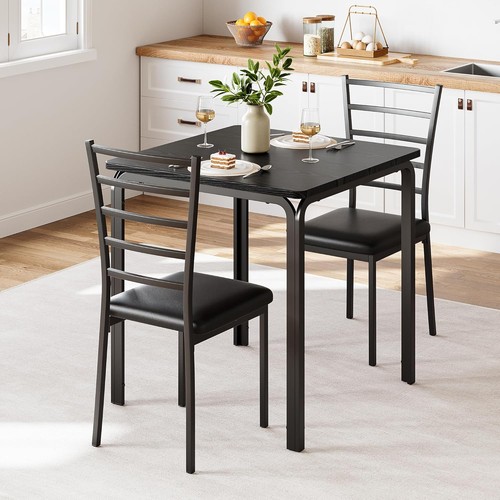 Black dining table and - black, 2