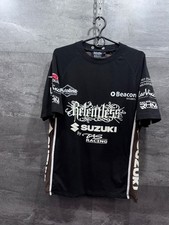 VINTAGE SUZUKI RELENTLESS BY TAZ RACING POLO T-SHIRT BLACK LOGOS SIZE S