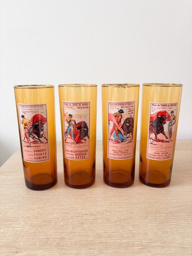 Vintage 1960s amber glasses - 1960s,