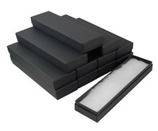 Matt black cardboard - black, box