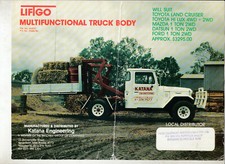 1980s TIPPER CONVERSION Australian 2p Brochure FJ40 TOYOTA LANDCRUISER HILUX etc