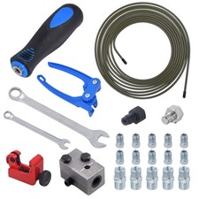 Brake Lines Repair Kit Brake Pipe Flaring Tool & 3/16" Unions Nut Cutter Bender