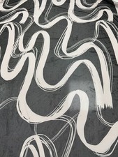 Black Swirl Print Mesh Fabric Stretch