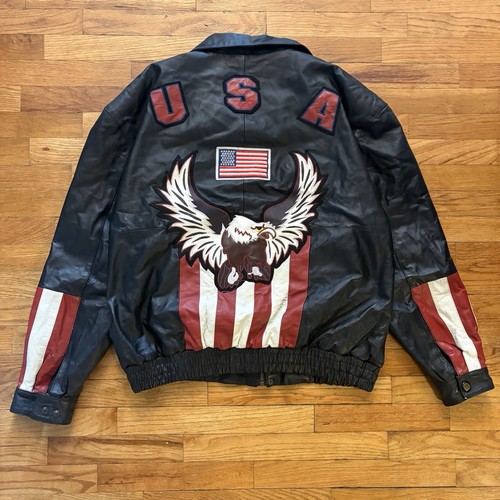 Eagle black leather - u.s.a,