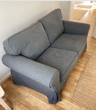 IKEA EKTORP Nordvalla Dark Grey *Covers* (for 2-seater sofa) good condition