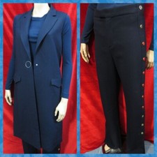 Jaeger Navy UK 8 longline waistcoat/gilet/s/less jacket Zara Woman pant XS