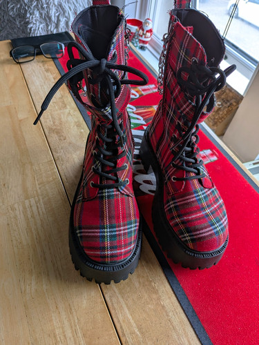 Women tartan boots - women’s,