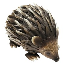 Primus Small Metal Woodland Hedgehog – Lifelike Outdoor Garden Patio Ornament