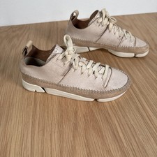 Clarks Womens Trigenic Nude Blush Pink Lightweight Leather Shoes Size UK 5 D