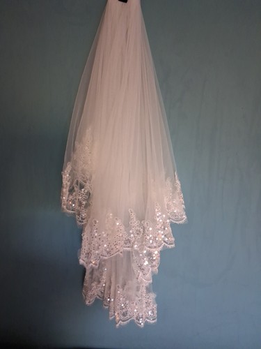 Ivory veil tier elbow length - tier,