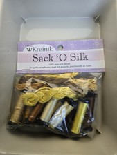 Kreinik Sack O Silk 100% Pure Silk Pack Of Yellow And Brown 