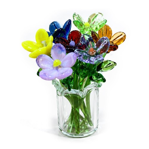 Sukizifa glass flowers - sukizifa, flowers,